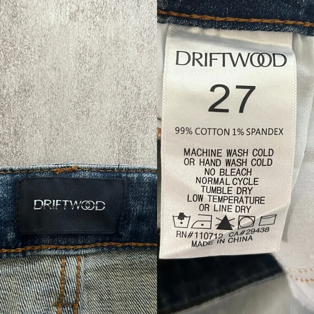 Driftwood Farrah Cowgirl Size 27 Patch Flare High Rise NEW Denim Retro Jeans
